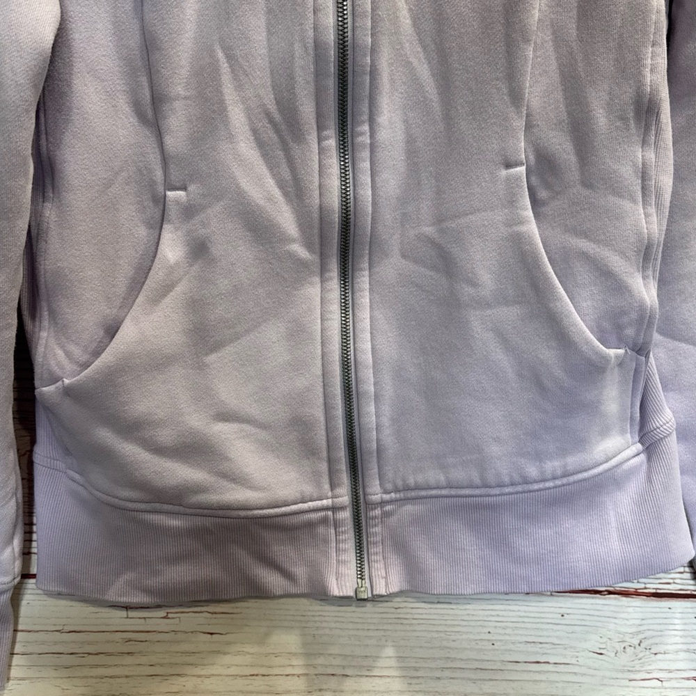 Lululemon Scuba Hoodie Light Cotton Fleece in Lavender Dew Sz 8 - Picture 7 of 15